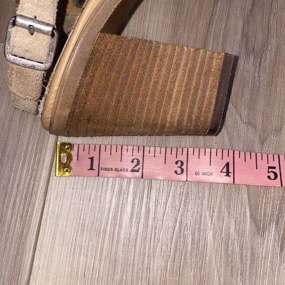 Barbara Barbieri tan perforated tan open toe heels size 8.5 - Picture 7 of 7